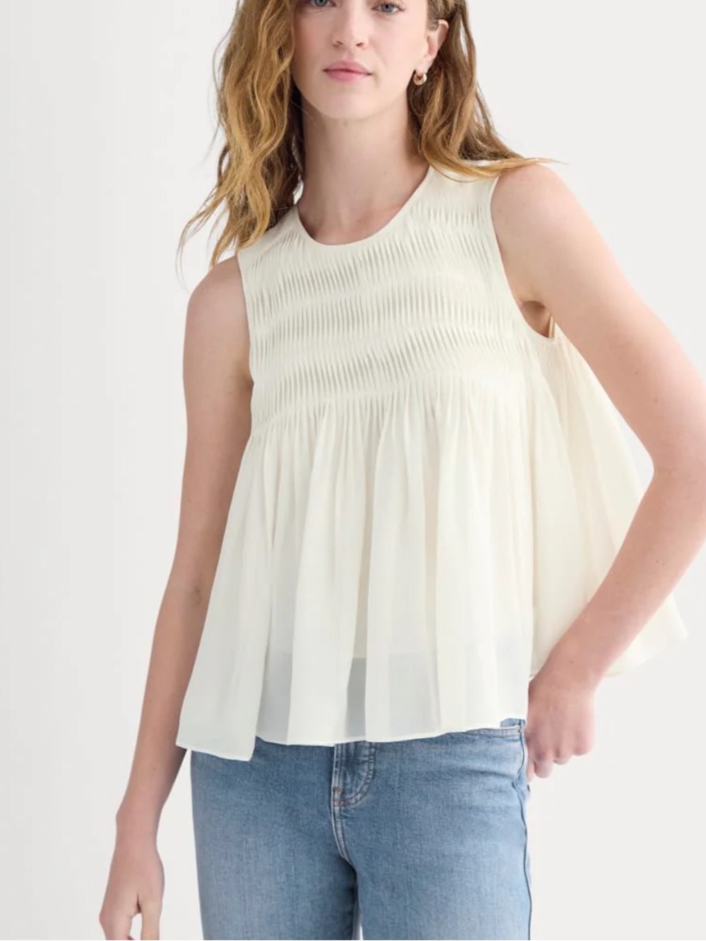 Everlane 100% silk sleeveless top blouse